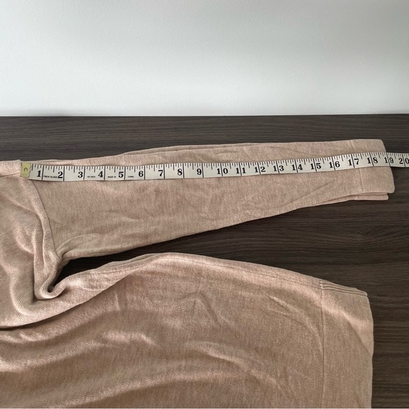 Magaschoni Tan Beige ¾ Sleeve Lightweight Scoop Neck Sweater - Picture 11 of 11